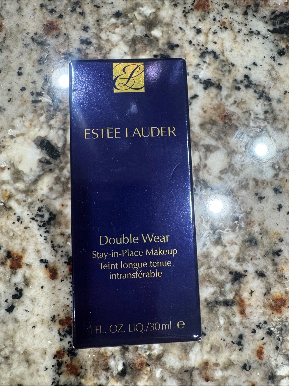 Estée Lauder Double Wear Foundation in Deep Navy & Gold Accents